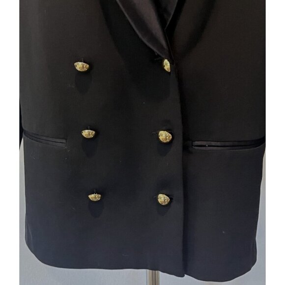 Zara Double Breasted Long Tuxedo Blazer Jacket - Picture 5 of 8